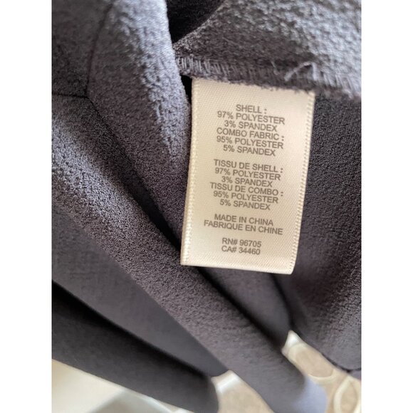 Rebecca Taylor Fit and Flare Dress Womens 2 Gray with Mesh Detail Fishnet. - Picture 4 of 11